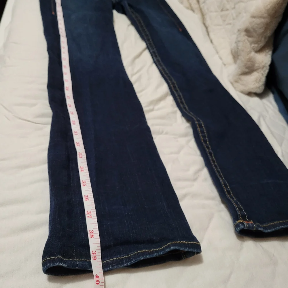 True Religion Dark Indigo Straight Leg Maternity Jeans - Picture 7 of 8